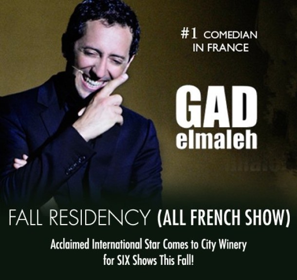 From 10/03 to 10/07 – Gad Elmaleh Fall residency @ City Winery