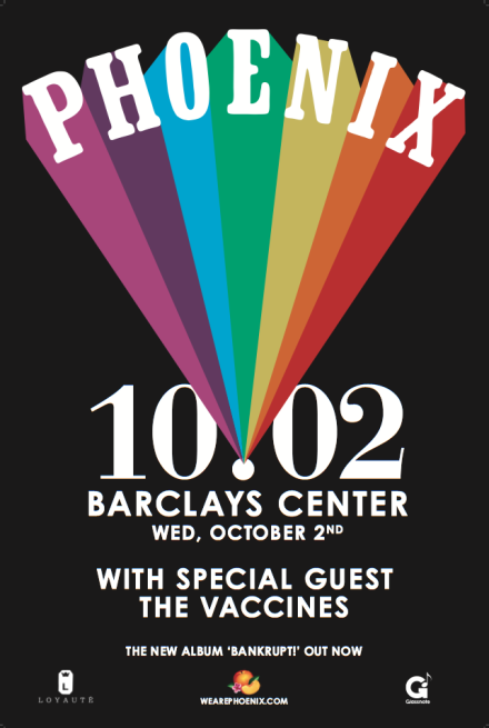 Phoenix’s to Tour US & Play Barclays Center Brooklyn