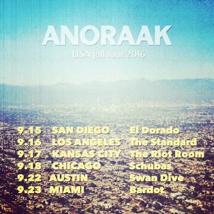 Anoraak Kicks off US Tour Tonight