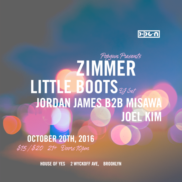 zimmer at House of Yes on 10/20; Touring US