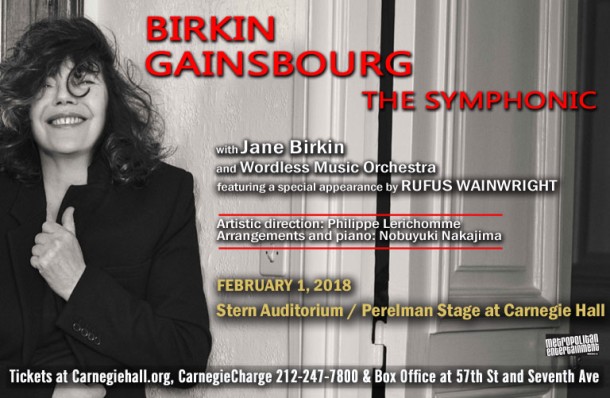 Subscribe to France Rocks’ newsletter to get a chance to win one pair of tickets to Birkin/Gainsbourg: The Symphonic