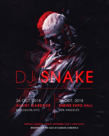 Dj Snake announces rare U.S Shows in NYC & LA this Halloween Season