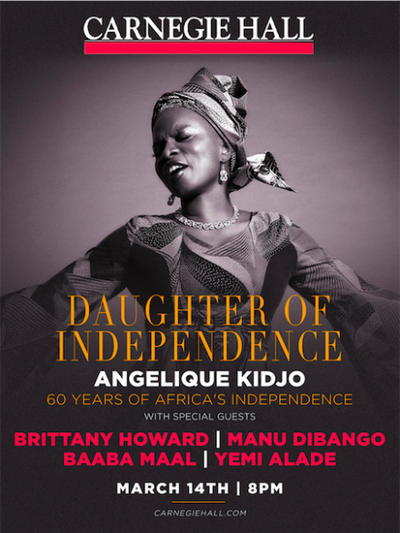 Angélique Kidjo @ Carnegie Hall – March 14th