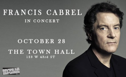 Pre-sale today: Francis Cabrel at The Town Hall on October 28th
